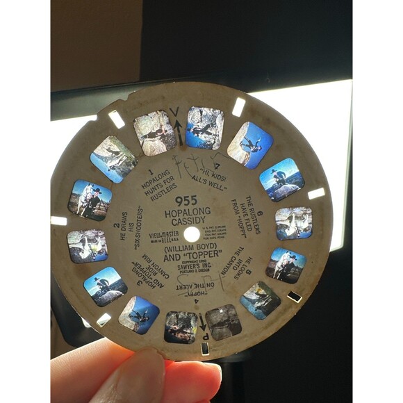 Vintage 1950 View-Master Reel 955 Hopalong Cassidy & Topper Western TV Collectib - Picture 3 of 3